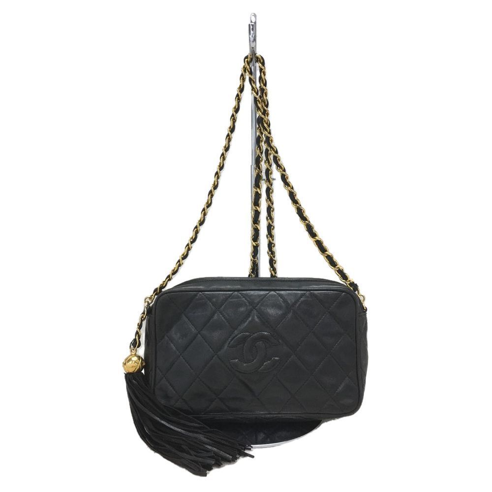 Chanel Coco Mark Fringe Shoulder Bag Leather